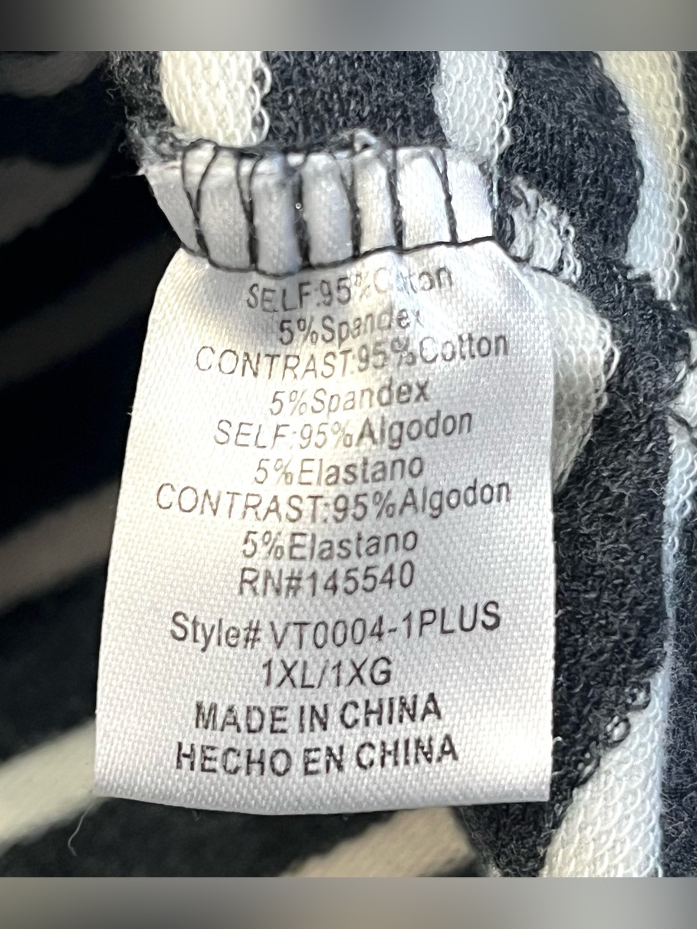 Vanilla Bay Women’s Dark Gray and White Striped Half-Zip Drawstring Hoodie XL - Picture 14 of 16